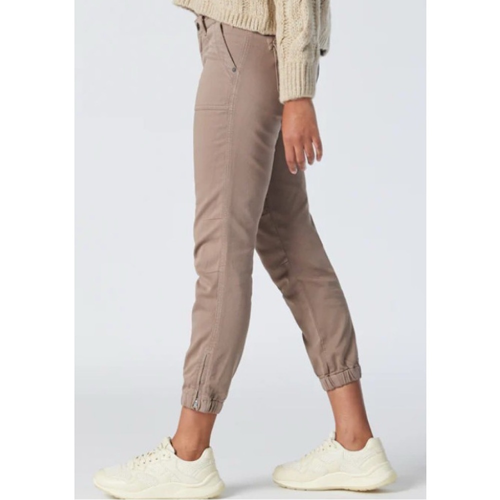 Mavi Ivy Slim Cargo Mid Rise Pant, Mushroom Beige - Size 24 - Picture 2 of 8